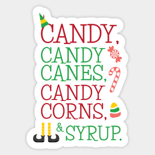 Candy Canes Christmas Movie Quote Sticker